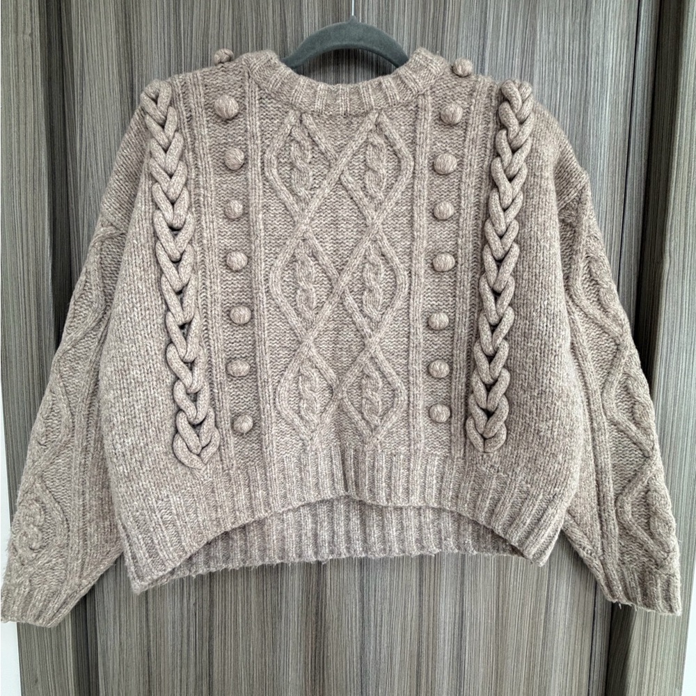 H&M Textured Knit Sweater - Beige